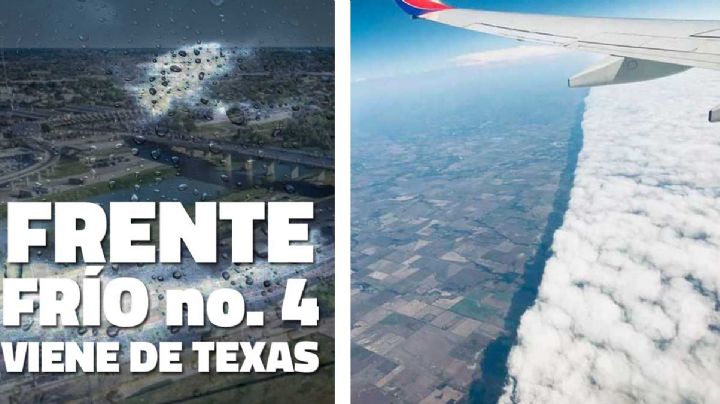 Así se ve el frente frío desde un avión; lluvias y bajas temperaturas vienen de Texas