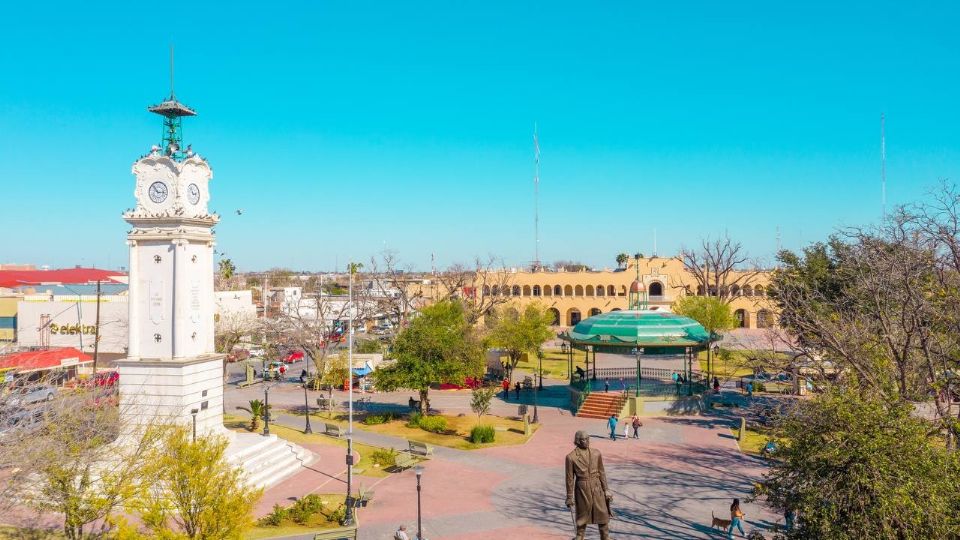 Plaza Hidalgo en el Centro Histórico de Nuevo Laredo.