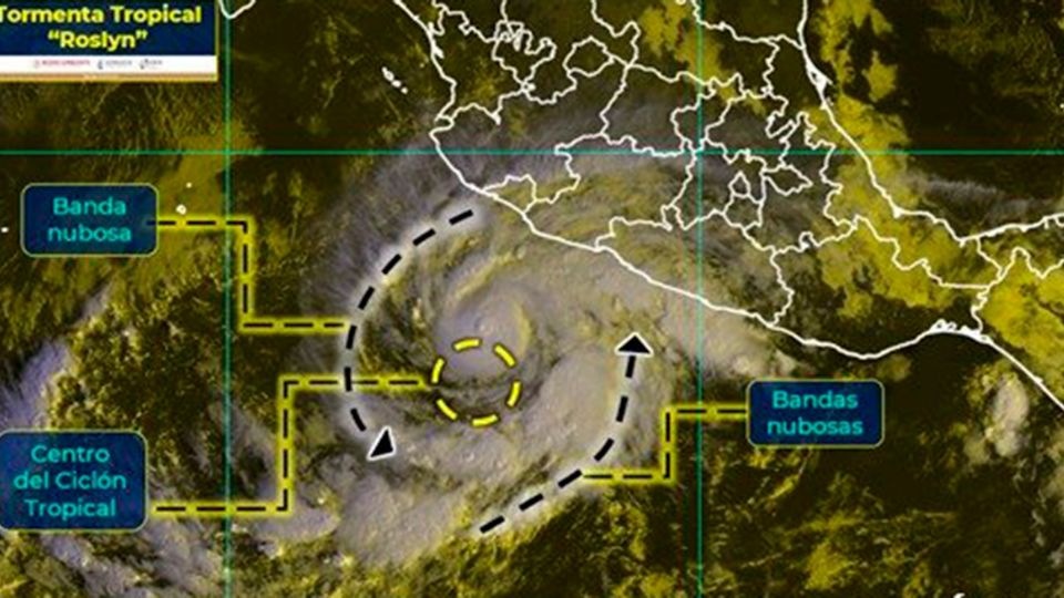 La tormenta tropical Roslyn impactará al suroeste de México