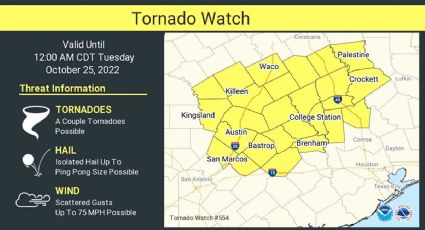 Reportan alerta de tornados en el norte de Austin; emiten recomendaciones