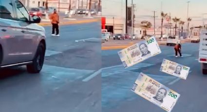 Increíble pero cierto: "llueven" billetes de 500 en calles de Coahuila