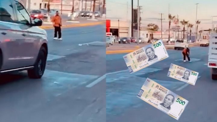 Increíble pero cierto: "llueven" billetes de 500 en calles de Coahuila