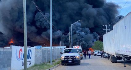 Dantesco incendio en Nuevo Laredo