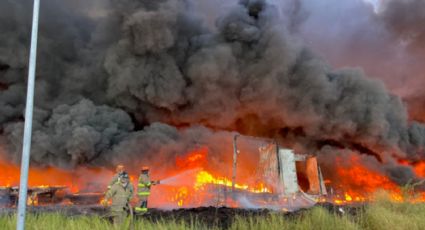 Heroica labor del cuerpo de Bomberos tras megaincendio