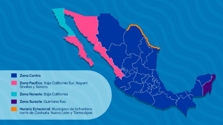México tendrá 4 husos horarios a partir del domingo