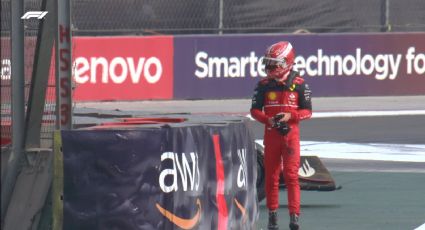 Así fue como Charles Leclerc choca y abandona la P2 del GP de México | FOTOS