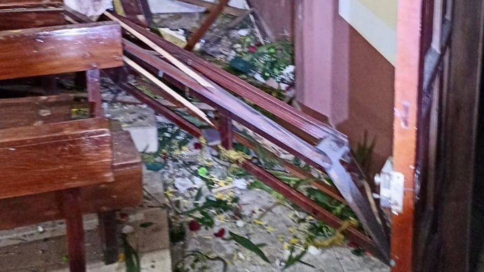 Se registra explosión en capilla de Veracruz