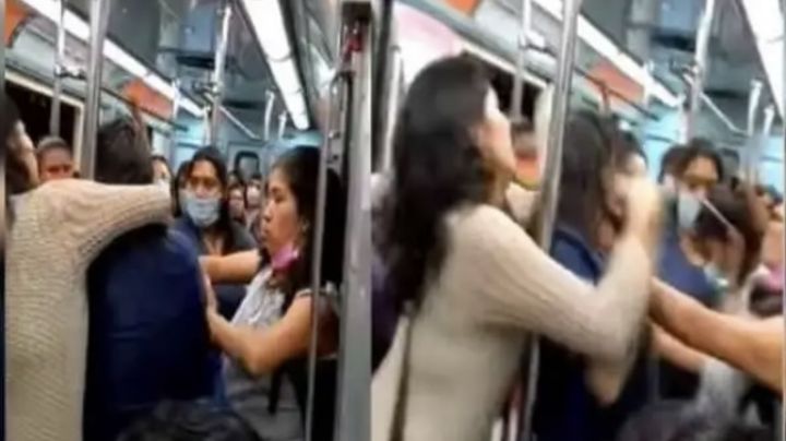 Pelean mujeres en el Metro de la CdMx al defender a abuelita | VIDEO