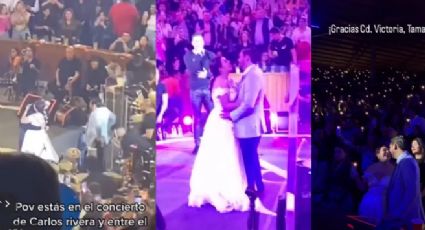 Carlos Rivera canta a recién casados que celebraron boda en su concierto en Tamaulipas | VIDEO