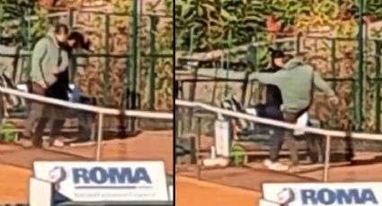 Hombre golpea a su hija en una cancha de tenis | VIDEO