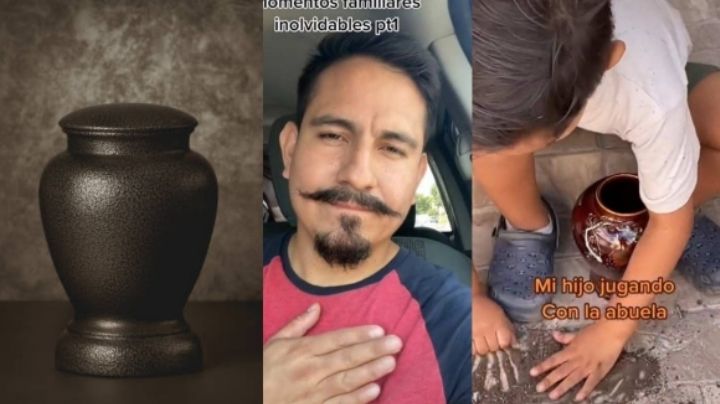 Padre encuentra a su hijo jugando con las cenizas de su abuelita | VIDEO