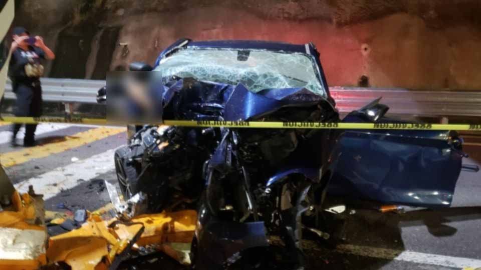 Choque en el Macrtúnel de Acapulco deja dos muertos y una herida