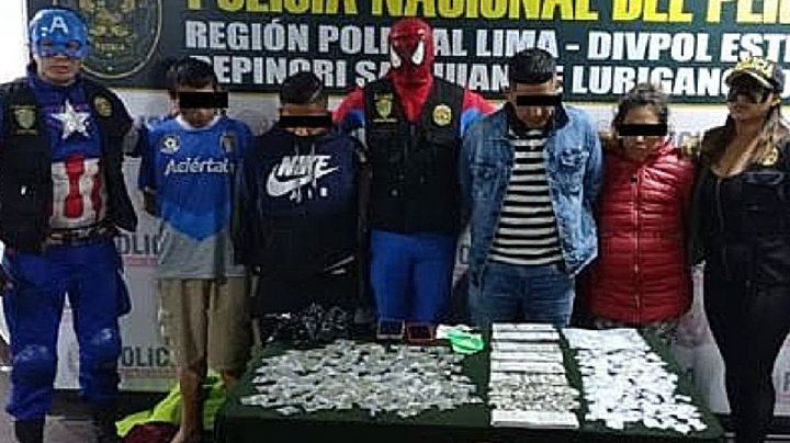Policías disfrazados de superhéroes desmantelan banda de narcotraficantes