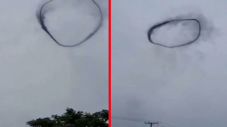 El anillo de humo negro fue visto sobre el cielo de Vietnam el pasado martes