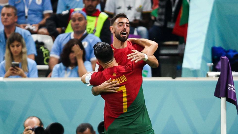 Bruno Fernandes se despachó con un doblete ante Uruguay.