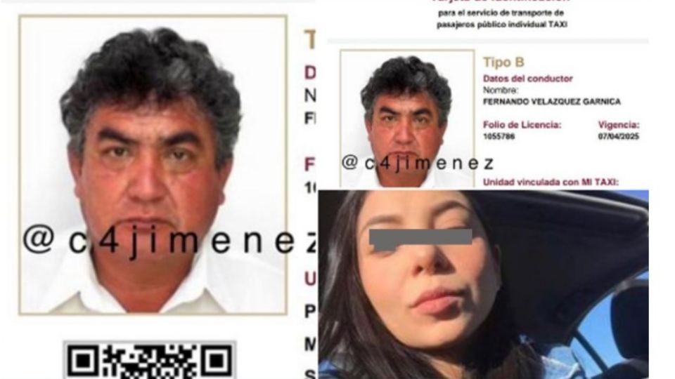 Se dio a conocer la fotografía del supuesto taxista, que conducía la unidad