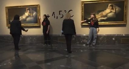 Activistas ecológicos se pegan a cuadros de Goya; protestan por cambio climático | VIDEO