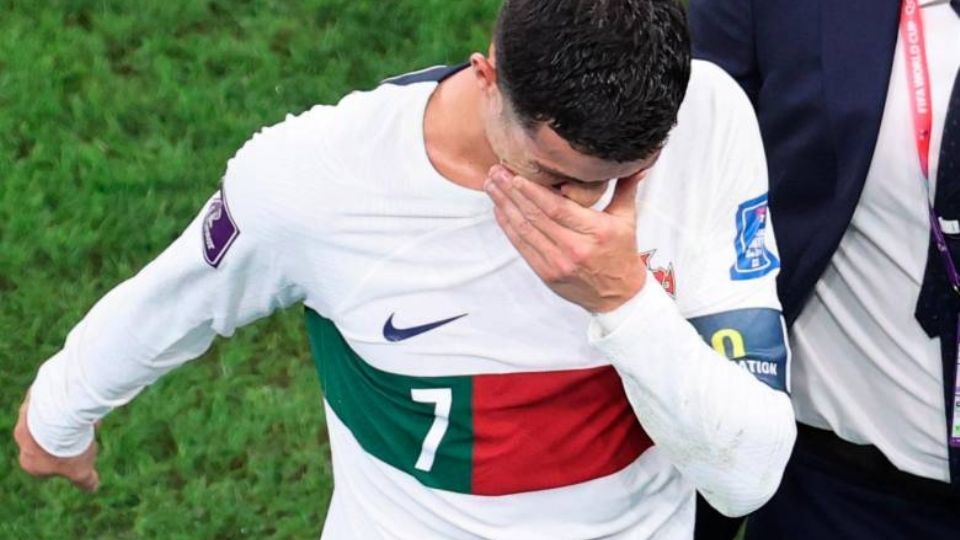 Cristiano Ronaldo inconsolable tras la eliminación