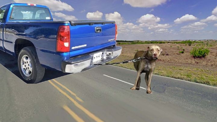 Nuevo Laredo: captan a camioneta arrastrando a perrito | VIDEO