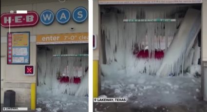 HEB amanece congelado después de la tormenta invernal de Navidad