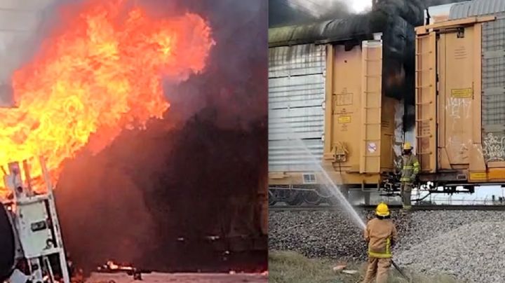 Se impactan tren y pipa, luego se incendian; cierran Carretera a Colombia