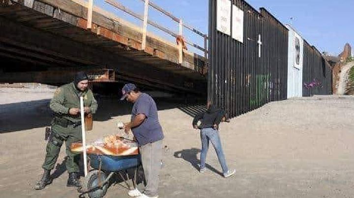 Captan a Border Patrol brincando al lado mexicano para comprar frituras con harto limón y salsa