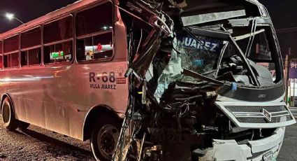 Deja choque de autobuses 10 lesionados en Guadalupe, NL