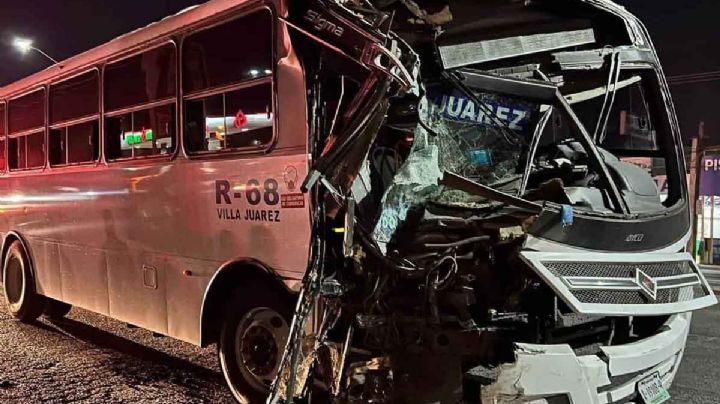 Deja choque de autobuses 10 lesionados en Guadalupe, NL