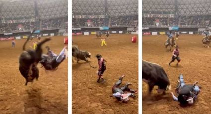 Amor de Padre: salva a su hijo de la embestida de un toro durante un rodeo (VIDEO)