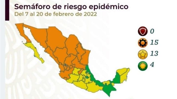 Semáforo Covid hoy 4 de febrero: Ya no hay estados en rojo