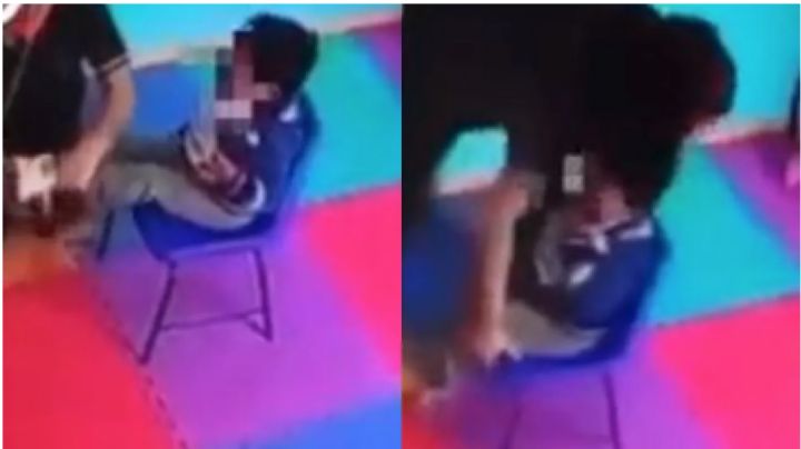 VIDEO: Captan maltrato en guardería de SLP; Cuidadora fracturó pierna de menor