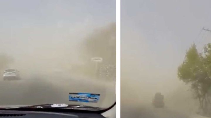 VIDEOS: Frente frío No. 35 levanta fuertes tolvaneras en la región