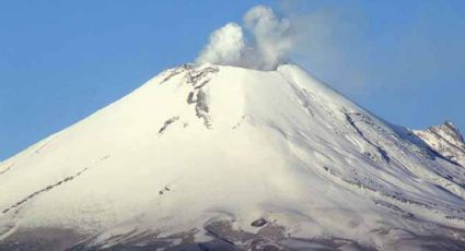 FOTO BELLEZA NEVADA: Volcán Popocatépetl amanece cubierto de nieve