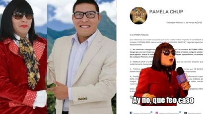 Pamela Chup oficial se deslinda de los crímenes de abuso cometidos por su imitador Esteban Rios.