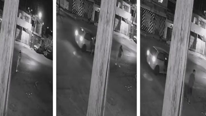 Video capta intento de secuestro a una mujer en Nuevo León