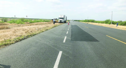 Carretera libre a Mty dañada y peligrosa