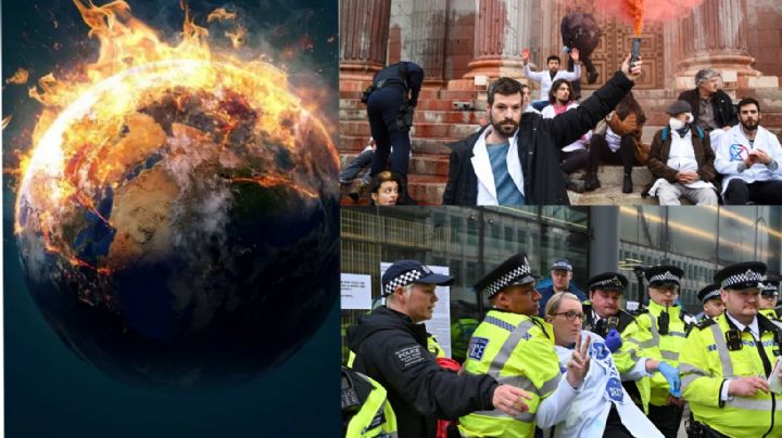 Científicos son arrestados por manifestarse "La catastrofe climática es el presente" VIDEO