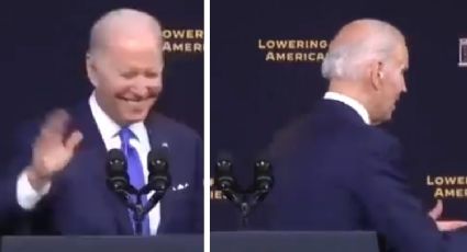 Gesto extraño: Biden saluda a "fantasmas" y se hace VIRAL