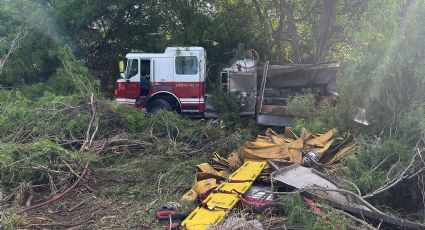 Choca camión de bomberos y se lesionan 3 elementos