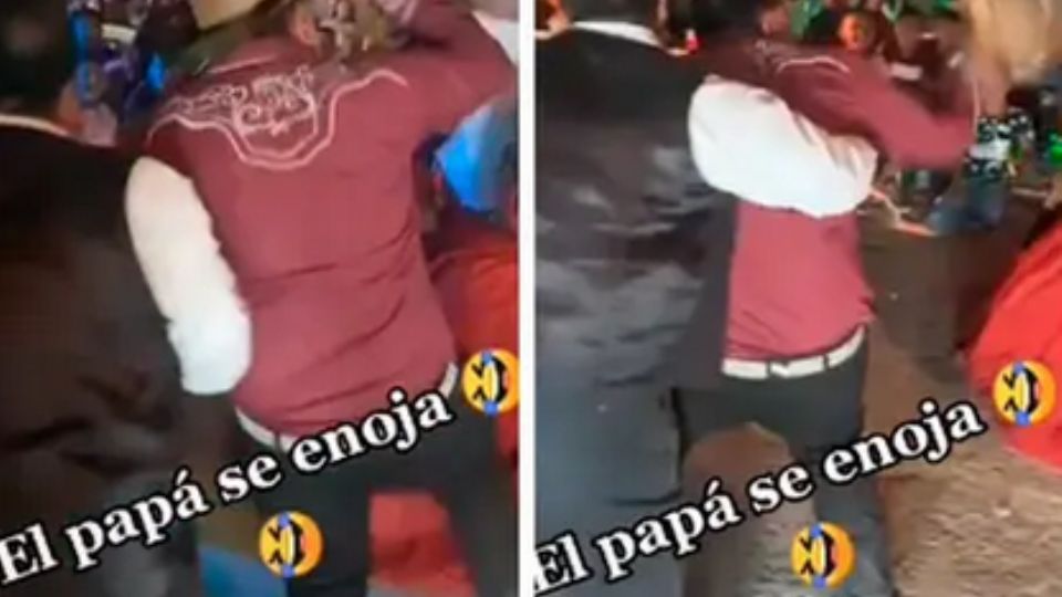 Hombre no soporta que chambelanes le bailen a su hija