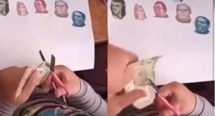 ¡Ternurita! Niña recorta los billetes de su mamá para hacer su tarea (VIDEO)