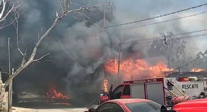 VIDEO: Se registra incendio a espaldas de la Liga Tamaulipeca