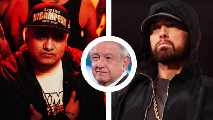 Aczino ofrece ayuda AMLO para unas tiraderas contra Eminem