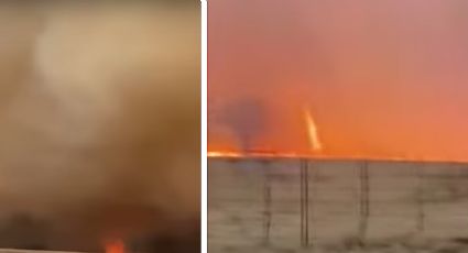 VIDEO: Se forma un raro y violento tornado de fuego en Condado de Texas