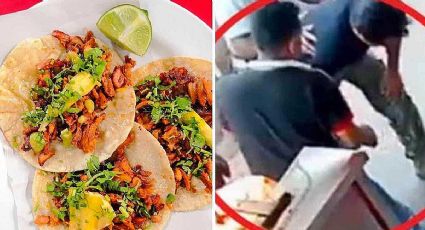 VIDEO ¡El ángel del comal! Taquero salva la vida de cliente que se ahogó con unos de suadero