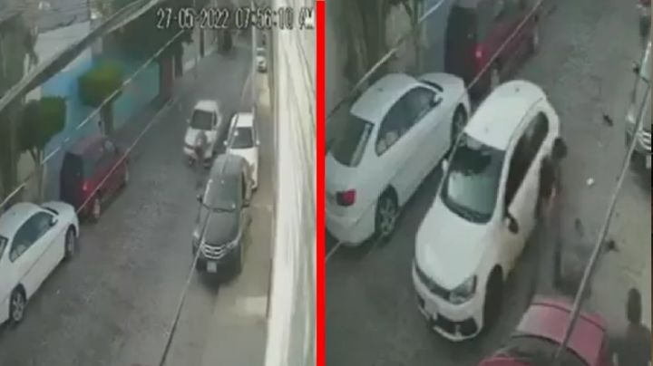 Querétaro: Automovilista se venga de ladrón atropellándolo con su vehículo
