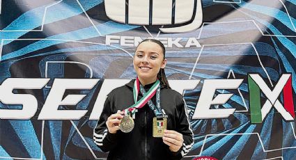 ¡Talento local! Yaneth Quiroz se cuelga la medalla de oro en Torneo de Karate de la Femeka