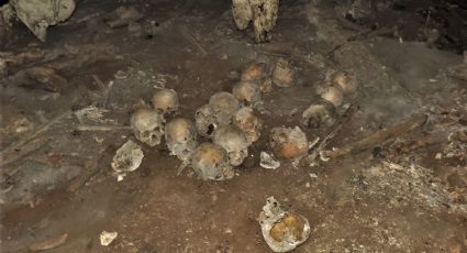 Encuentran cráneos de altar maya en cueva de Chiapas... ¡Creían que era narcofosa!