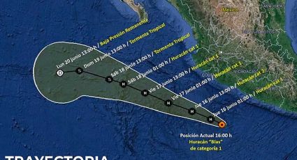 ¡Se va de 'foul'! El HURACÁN BLAS pasa rozando a México; esta será su trayectoria