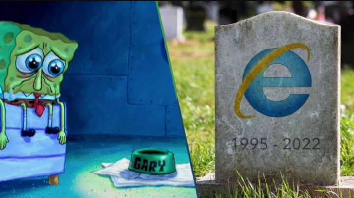 ¡Con una lápida en su honor! Así se despiden de Internet Expoler tras su desconexión FOTOS